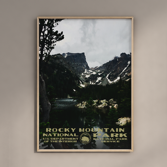 a poster hanging on the wall of a room