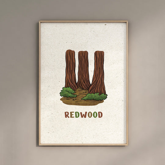 a picture of a picture of redwood trees