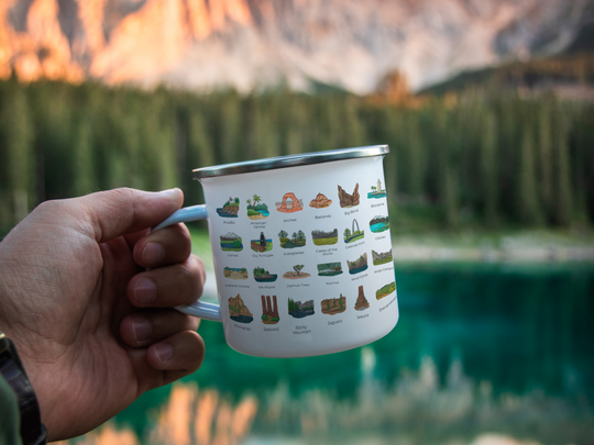 Camping Mug All 63 National Park Checklist