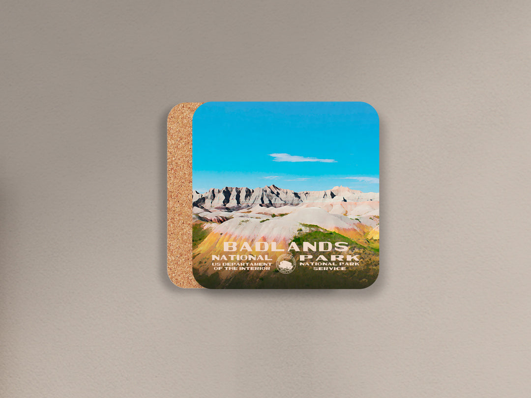 Badlands National Park cork back coaster