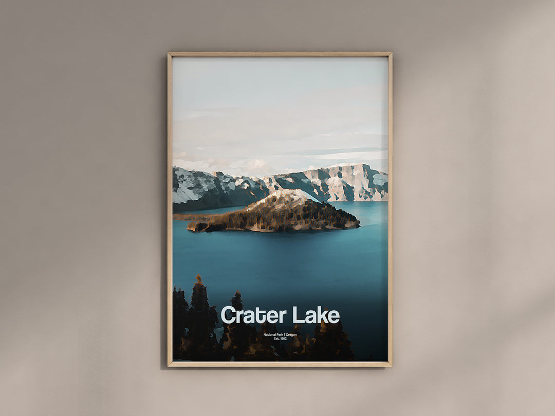 Crater Lake National Park Poster Minimalist