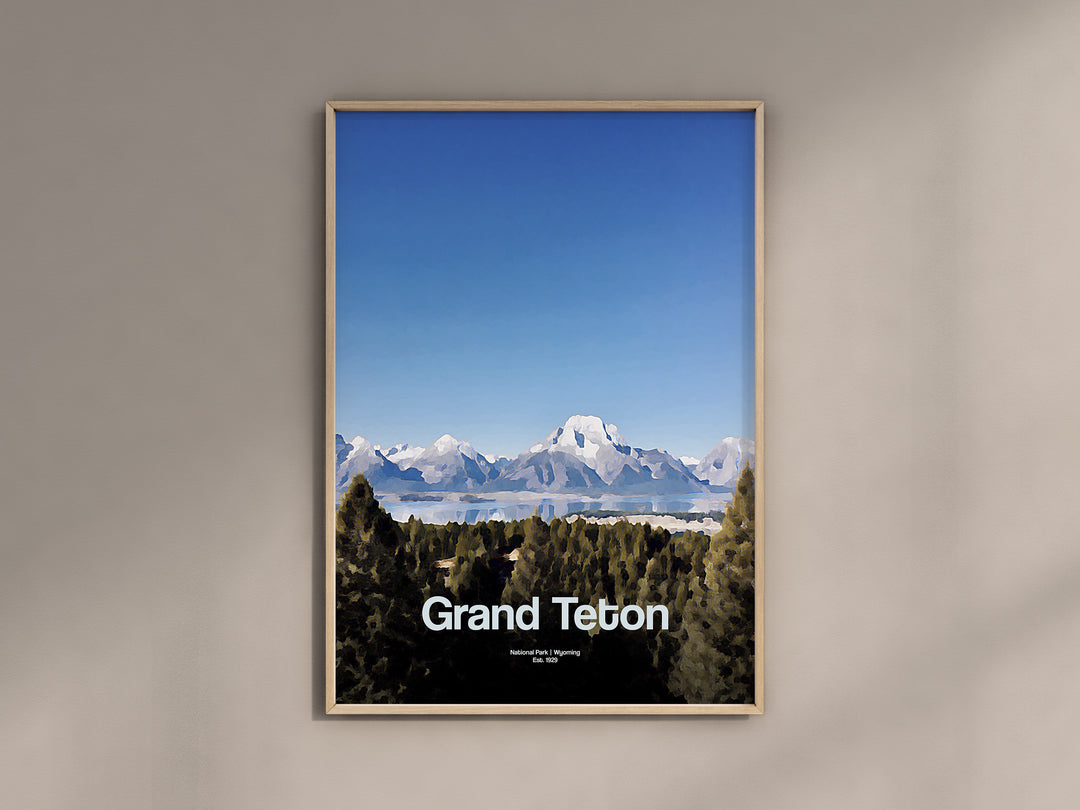 Grand Teton National Park Poster Minimalist