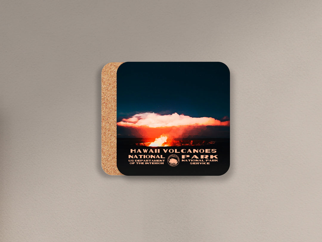 Hawaii Volcanoes National Park cork back coaster