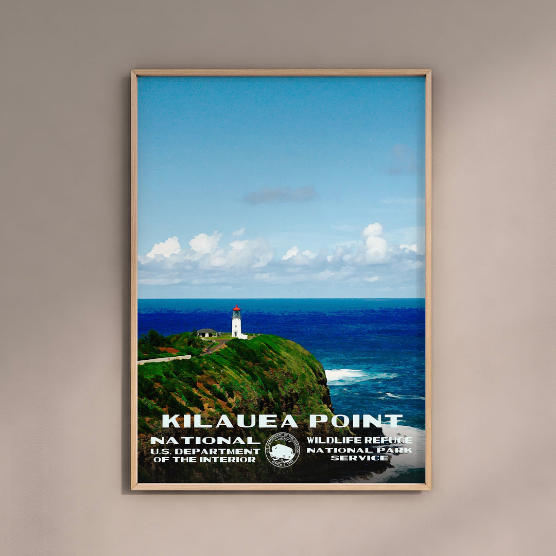 Kilauea Point National Wildlife Refuge Poster WPA Style