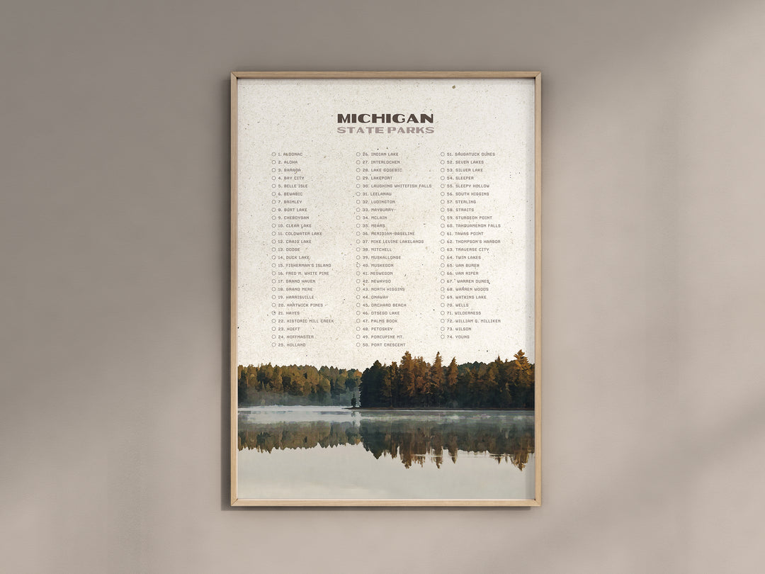 Michigan State Park Checklist