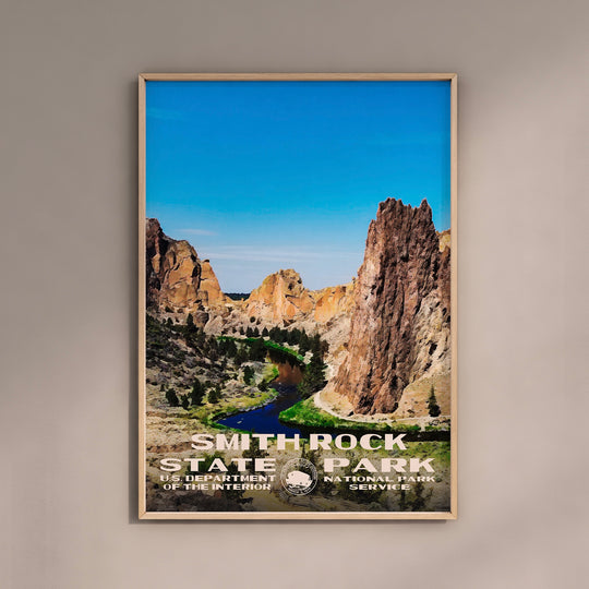 Smith Rock State Park Poster WPA Style