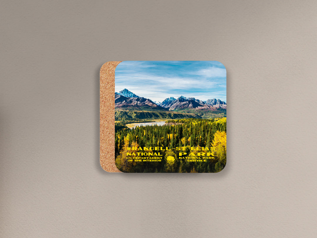 Wrangell–St. Elias National Park cork back coaster
