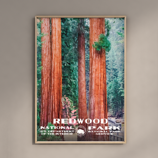 a poster hanging on a wall in a room