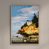 Acadia National Park Poster WPA Style