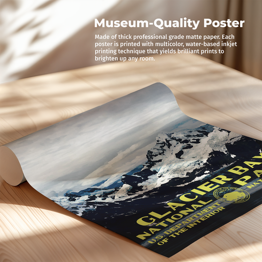 Glacier Bay National Park Poster WPA Style