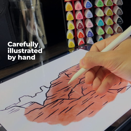 a person is drawing a picture with colored markers