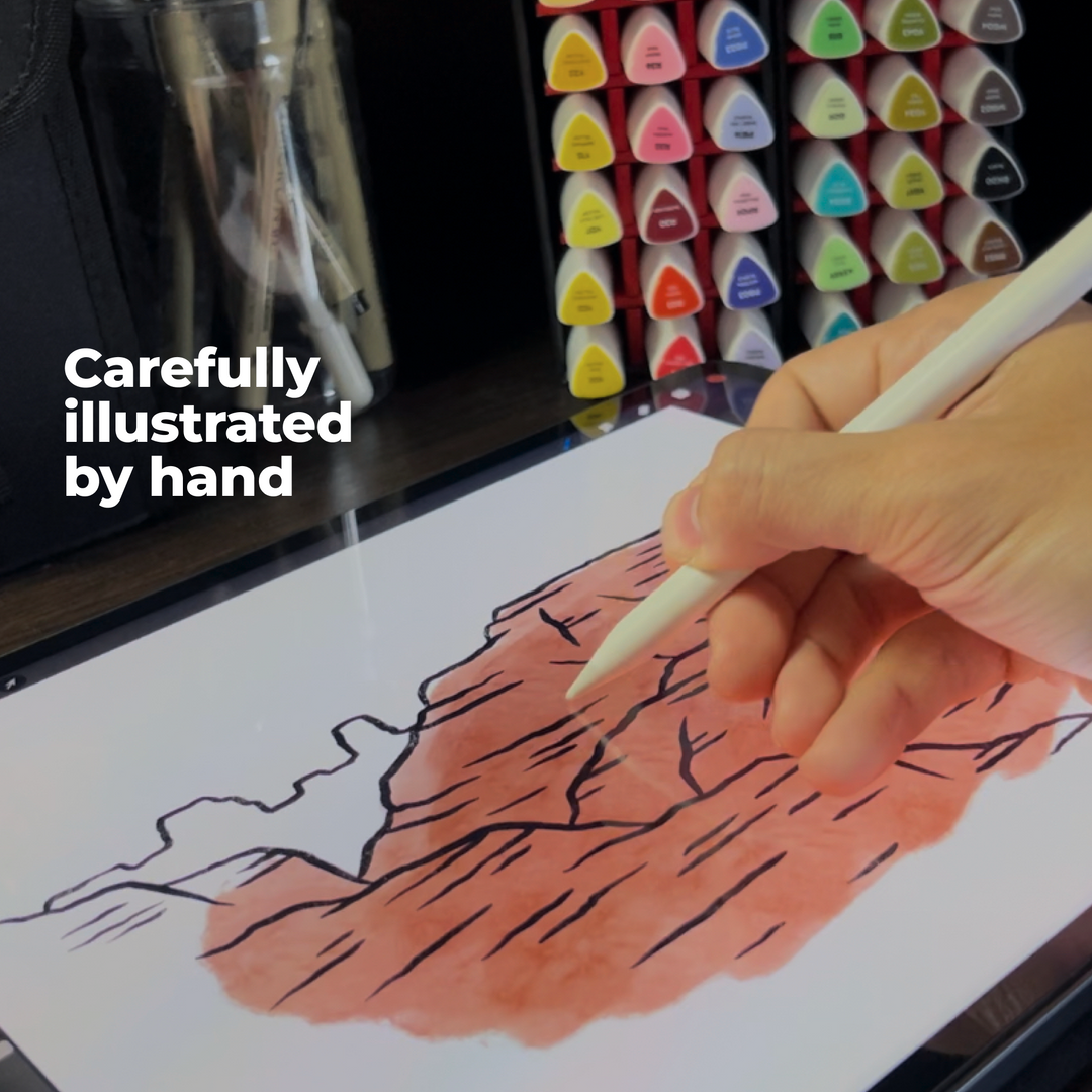 a person is drawing a picture with colored markers