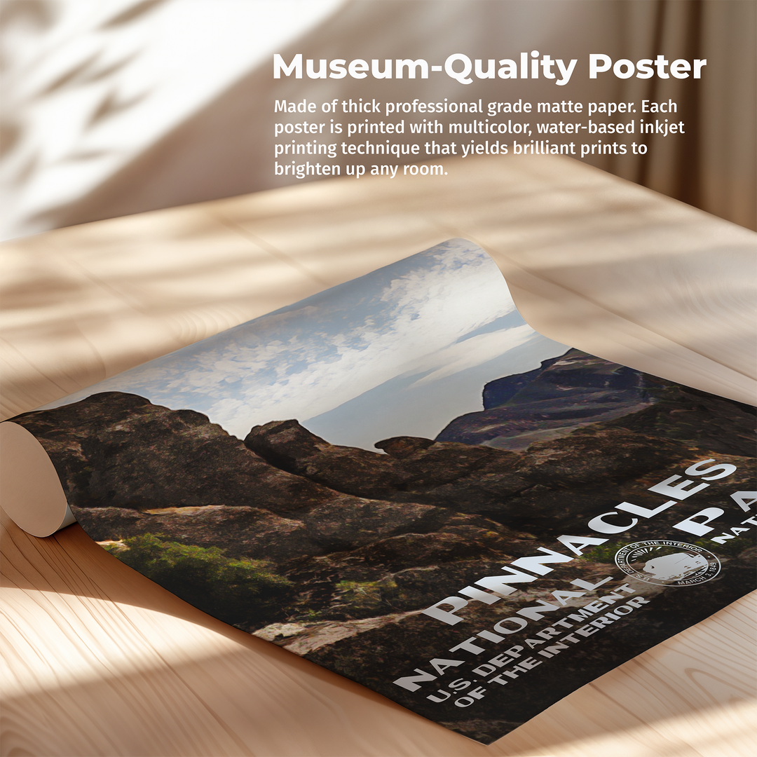 a brochure on a wooden table with a mountain in the background