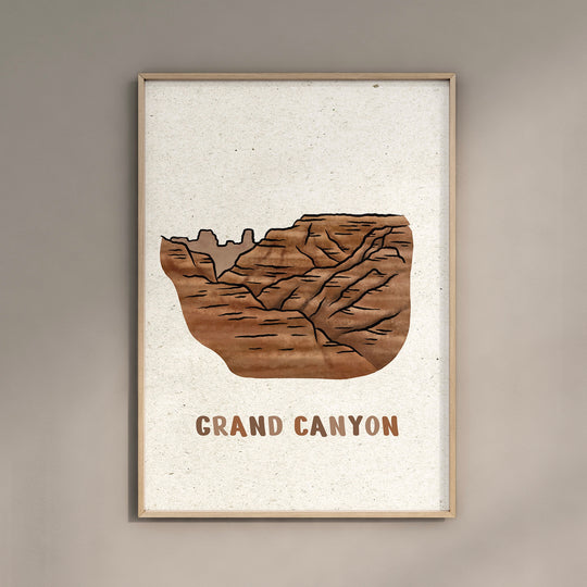 a picture of a grand canyon in a frame