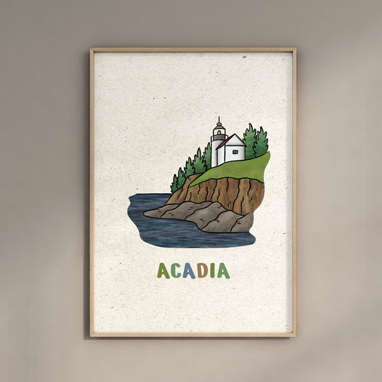 Acadia National Park Nursery Poster