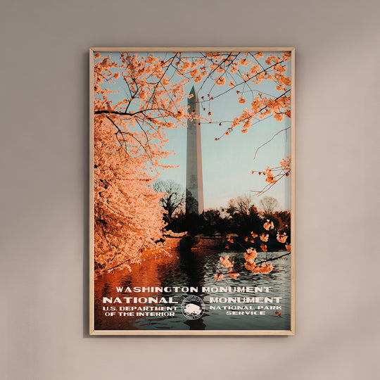 Washington Monument National Monument Poster WPA Style