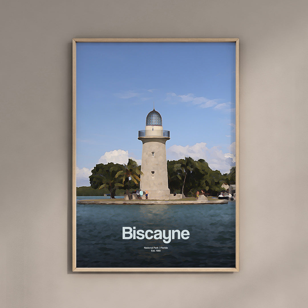 a picture of a lighthouse on a wall