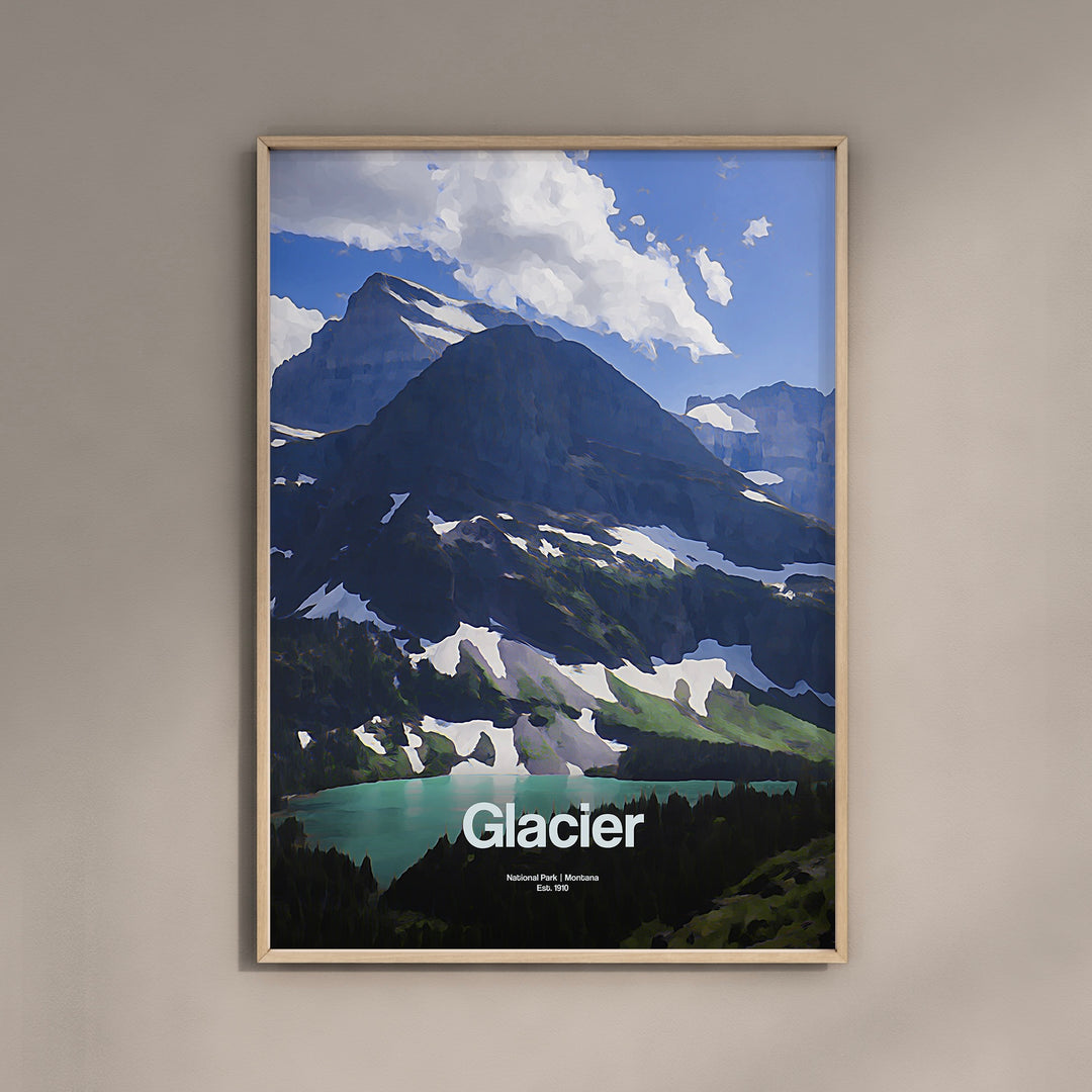 a picture of a mountain with a glacier on it