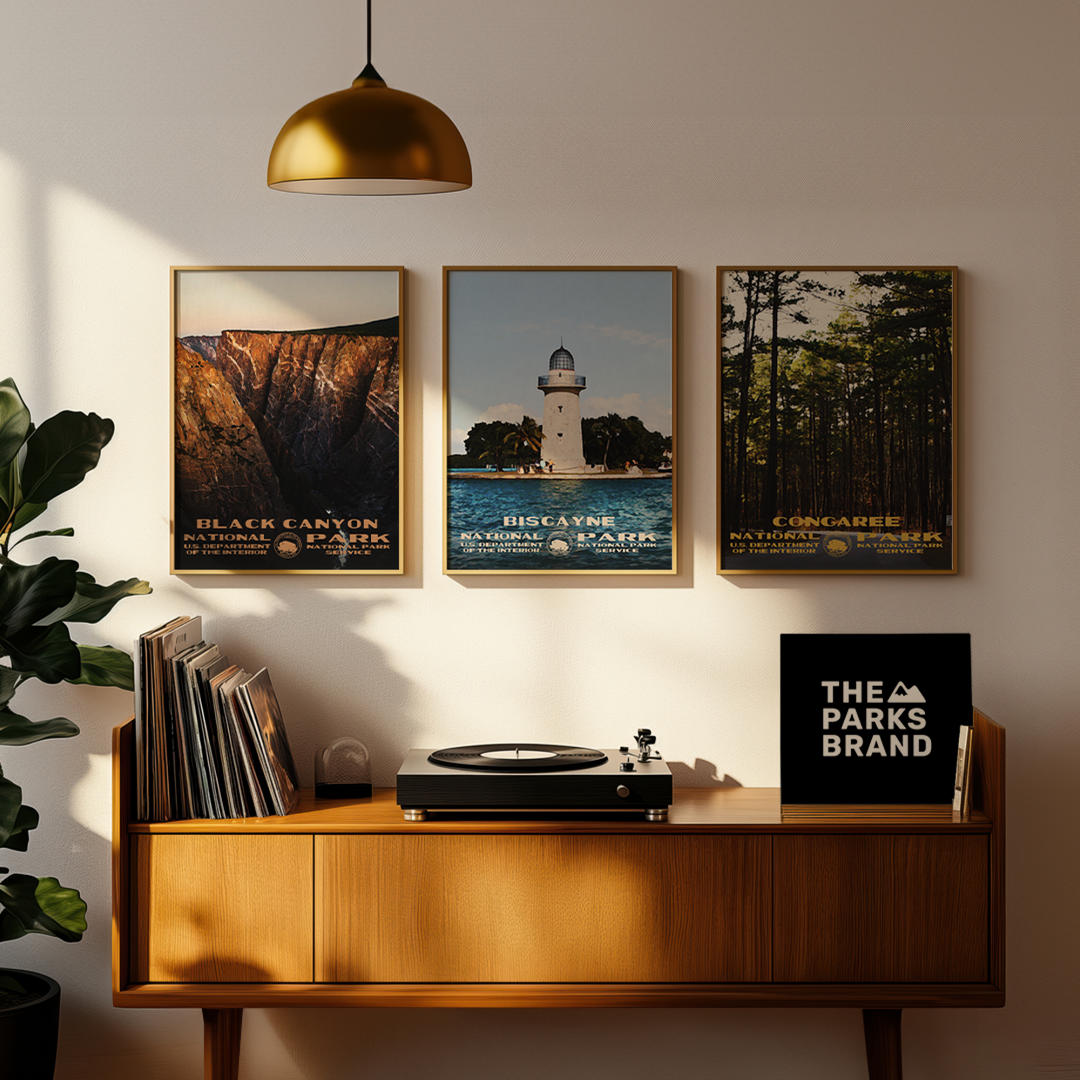 a record player sitting on top of a wooden table