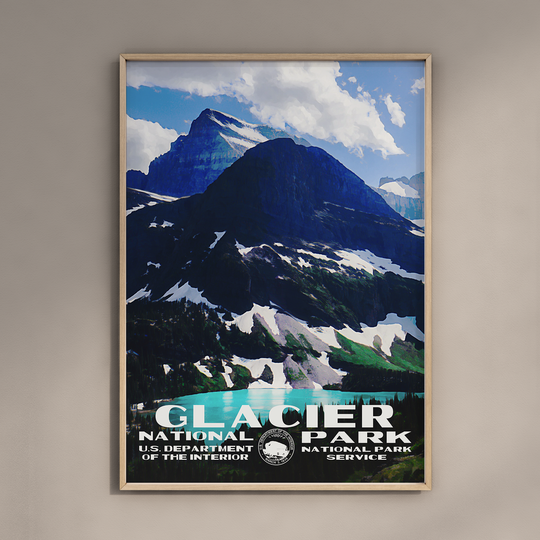 Glacier National Park Poster WPA Style