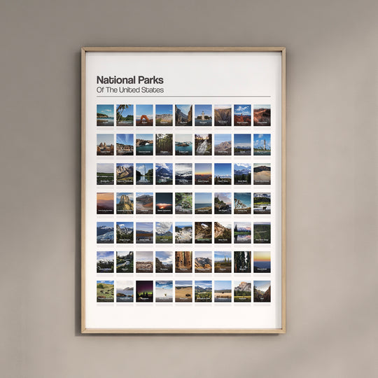 National Park Checklist Poster Minimalist